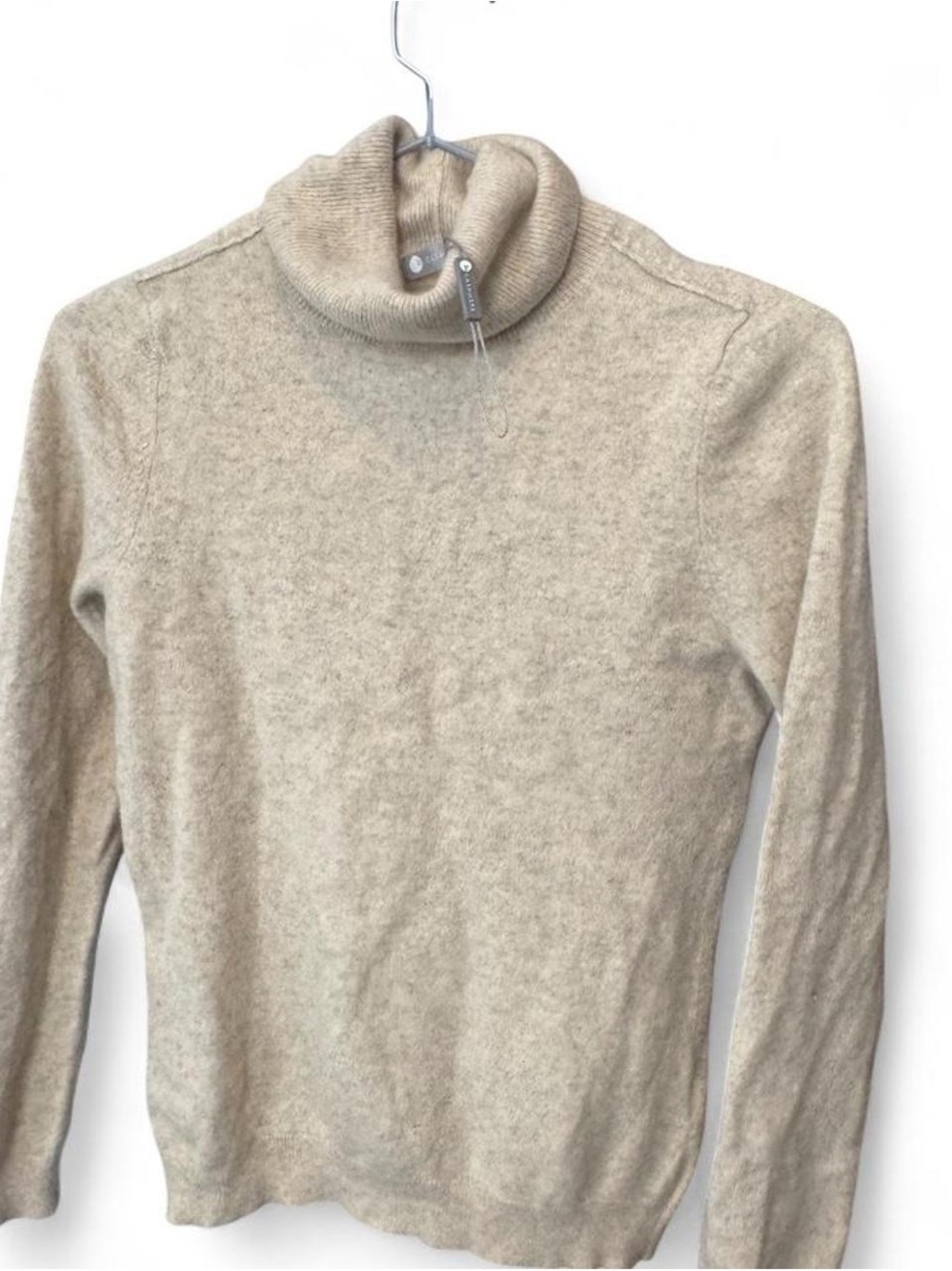 Cashmere 100% Cream Turtleneck Sweater - Women